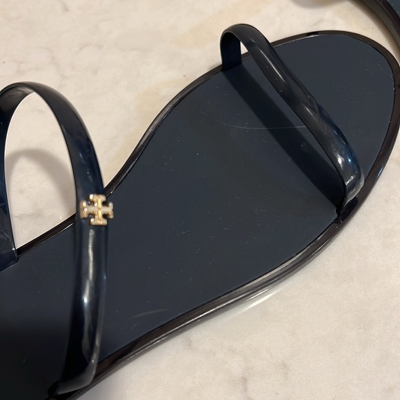 Tory Burch Women’s Navy Slip On Two Strap Jelly Slide Size 11 - Picture 9 of 9